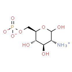 ChemSpider 2D Image | 2-Ammonio-2-deoxy-6-O-phosphonato-D-glucopyranose | C6H13NO8P