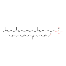 ChemSpider 2D Image | (2S)-2,3-Bis{[(2E,6E,10E)-3,7,11,15-tetramethyl-2,6,10,14-hexadecatetraen-1-yl]oxy}propyl phosphate | C43H71O6P