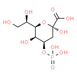 ChemSpider 2D Image | 3-deoxy-alpha-D-manno-oct-2-ulopyranosonic acid 4-phosphate | C8H15O11P