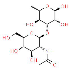 ChemSpider 2D Image | beta-D-GlcpNAc-(1->3)-alpha-L-Rhap | C14H25NO10
