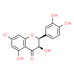 ChemSpider 2D Image | (2S,3R)-2-(3,4-Dihydroxyphenyl)-3,5-dihydroxy-4-oxo-7-chromanolate | C15H11O7