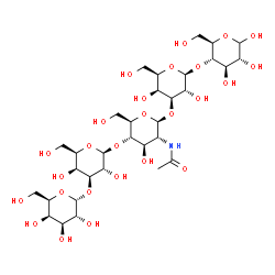 ChemSpider 2D Image | alpha-D-Gal-(1->3)-beta-D-Gal-(1->4)-beta-D-GlcNAc-(1->3)-beta-D-Gal-(1->4)-D-Glc | C32H55NO26