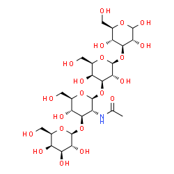 ChemSpider 2D Image | beta-D-Gal-(1->3)-beta-D-GlcNAc-(1->3)-beta-D-Gal-(1->3)-D-Glc | C26H45NO21