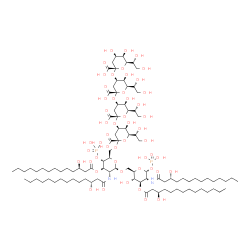 ChemSpider 2D Image | (6R)-3-Deoxy-6-[(1R)-1,2-dihydroxyethyl]-beta-L-erythro-hex-2-ulopyranonosyl-(2->4)-(6R)-3-deoxy-6-[(1R)-1,2-dihydroxyethyl]-beta-L-erythro-hex-2-ulopyranonosyl-(2->4)-(6R)-3-deoxy-6-[(1R)-1,2-dihydro
xyethyl]-beta-L-erythro-hex-2-ulopyranonosyl-(2->4)-(6R)-3-deoxy-6-[(1R)-1,2-dihydroxyethyl]-beta-L-erythro-hex-2-ulopyranonosyl-(2->6)-2-deoxy-3-O-[(3R)-3-hydroxytetradecanoyl]-2-{[(3R)-3-hydroxytetr
adecanoyl]amino}-4-O-phosphono-beta-D-glucop | C100H178N2O51P2