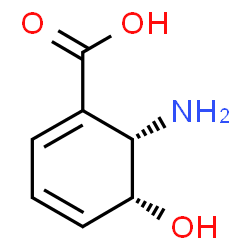 ChemSpider 2D Image | (5R,6S)-6-Amino-5-hydroxy-1,3-cyclohexadiene-1-carboxylic acid | C7H9NO3