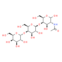 ChemSpider 2D Image | alpha-D-Galp-(1->4)-beta-D-Galp-(1->4)-D-GalpNAc | C20H35NO16