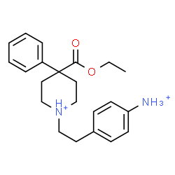ChemSpider 2D Image | 1-[2-(4-Ammoniophenyl)ethyl]-4-(ethoxycarbonyl)-4-phenylpiperidinium | C22H30N2O2