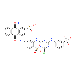 ChemSpider 2D Image | Reactive Blue 5(3-) | C29H17ClN7O11S3