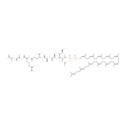 ChemSpider 2D Image | (2R,5R,8S,13R,16S,19R)-19-{[(2R,3R,4R,5S,6R)-3-Acetamido-5-hydroxy-6-(hydroxymethyl)-2-({[({[(2Z,6Z,10Z,14Z,18Z,22Z,26Z,30Z,34E,38E)-3,7,11,15,19,23,27,31,35,39,43-undecamethyl-2,6,10,14,18,22,26,30,3
4,38,42-tetratetracontaundecaen-1-yl]oxy}phosphinato)oxy]phosphinato}oxy)tetrahydro-2H-pyran-4-yl]oxy}-8-[(4R)-4-ammonio-4-carboxylatobutyl]-13-carboxylato-2,5,16-trimethyl-4,7,10,15,18-pentaoxo-3,6,9
,14,17-pentaazaicosan-1-oate | C87H139N7O23P2