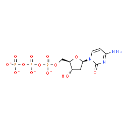 ChemSpider 2D Image | 2'-Deoxy-5'-O-({[(phosphonatooxy)phosphinato]oxy}phosphinato)cytidine | C9H12N3O13P3
