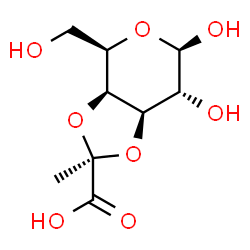 ChemSpider 2D Image | 3,4-O-[(1S)-1-carboxyethylidene]-beta-D-galactose | C9H14O8