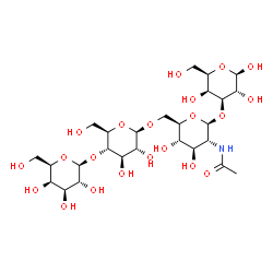 ChemSpider 2D Image | beta-D-Galp-(1->4)-beta-D-Glcp-(1->6)-beta-D-GlcpNAc-(1->3)-beta-D-Galp | C26H45NO21
