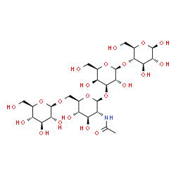 ChemSpider 2D Image | beta-D-Glcp-(1->6)-beta-D-GlcpNAc-(1->3)-beta-D-Galp-(1->4)-beta-D-Glcp | C26H45NO21