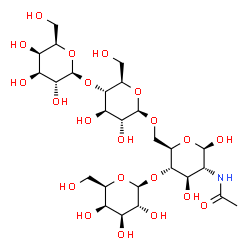 ChemSpider 2D Image | beta-D-Galp-(1->4)-[beta-D-Galp-(1->4)-beta-D-Glcp-(1->6)]-beta-D-GlcpNAc | C26H45NO21