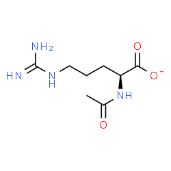 ChemSpider 2D Image | (2S)-2-Acetamido-5-carbamimidamidopentanoate | C8H15N4O3
