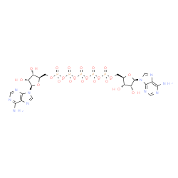 ChemSpider 2D Image | P(1),P(5)-bis(5'-adenosyl) pentaphosphate(5-) | C20H24N10O22P5