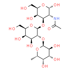 ChemSpider 2D Image | alpha-L-Fucp-(1->2)-beta-D-Galp-(1->3)-alpha-D-GalpNAc | C20H35NO15