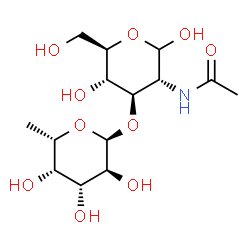 ChemSpider 2D Image | alpha-L-Fucp-(1->3)-D-GlcpNAc | C14H25NO10