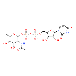 ChemSpider 2D Image | UDP-2-acetamido-2,6-dideoxy-beta-L-talose | C17H27N3O16P2