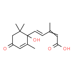 ChemSpider 2D Image | (2Z,4E)-5-(1-Hydroxy-2,6,6-trimethyl-4-oxo-2-cyclohexen-1-yl)-3-methyl-2,4-pentadienoic acid | C15H20O4