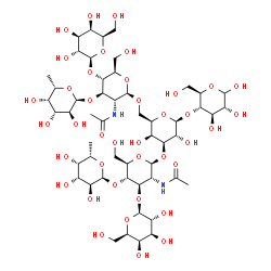ChemSpider 2D Image | Difucosyllacto-N-hexaose | C52H88N2O39