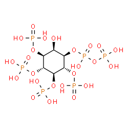 ChemSpider 2D Image | 1-diphospho-1D-myo-inositol 3,4,5,6-tetrakisphosphate | C6H18O24P6