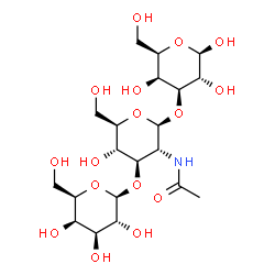 ChemSpider 2D Image | beta-D-Galp-(1->3)-beta-D-GlcpNAc-(1->3)-beta-D-Galp | C20H35NO16