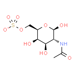 ChemSpider 2D Image | 2-Acetamido-2-deoxy-6-O-sulfonato-beta-D-galactopyranose | C8H14NO9S