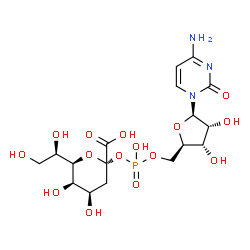 ChemSpider 2D Image | CMP-3-deoxy-alpha-D-manno-octulosonic acid | C17H26N3O15P