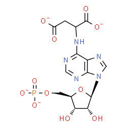 ChemSpider 2D Image | N-(1,2-Dicarboxylatoethyl)-5'-O-phosphonatoadenosine | C14H14N5O11P