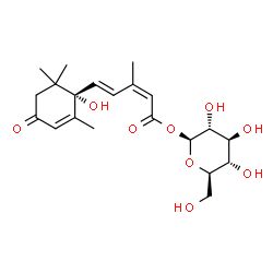 ChemSpider 2D Image | (+)-abscisic acid beta-D-glucopyranosyl ester | C21H30O9
