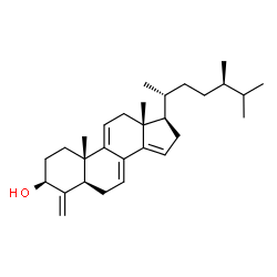 ChemSpider 2D Image | (3beta,5alpha,24R)-4-Methyleneergosta-7,9(11),14-trien-3-ol | C29H44O
