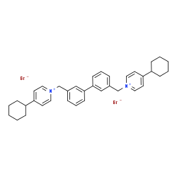 ChemSpider 2D Image | 1,1'-[3,3'-Biphenyldiylbis(methylene)]bis(4-cyclohexylpyridinium) dibromide | C36H42Br2N2