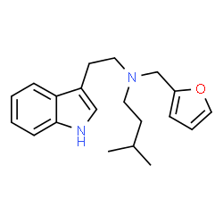 ChemSpider 2D Image | N-(2-Furylmethyl)-N-[2-(1H-indol-3-yl)ethyl]-3-methyl-1-butanamine | C20H26N2O