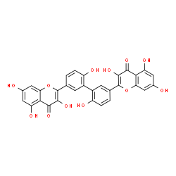 ChemSpider 2D Image | 2,2'-(6,6'-Dihydroxy-3,3'-biphenyldiyl)bis(3,5,7-trihydroxy-4H-chromen-4-one) | C30H18O12