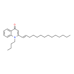 ChemSpider 2D Image | 1-Butyl-2-[(1E)-1-tetradecen-1-yl]-4(1H)-quinolinone | C27H41NO