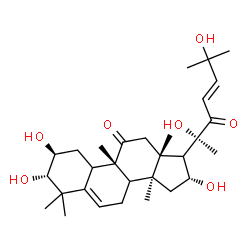 ChemSpider 2D Image | (1S,2S,8xi,9beta,16alpha,17xi,23E)-1,2,16,20,25-Pentahydroxy-9,10,14-trimethyl-4,9-cyclo-9,10-secocholesta-5,23-diene-11,22-dione | C30H46O7