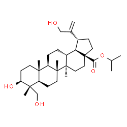 ChemSpider 2D Image | Isopropyl (3beta)-3,23,30-trihydroxylup-20(29)-en-28-oate | C33H54O5