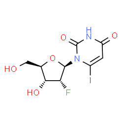 ChemSpider 2D Image | 2'-Deoxy-2'-fluoro-6-iodouridine | C9H10FIN2O5