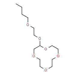 ChemSpider 2D Image | 2-(2-Butoxyethoxy)-1,4,7,10-tetraoxacyclododecane | C14H28O6