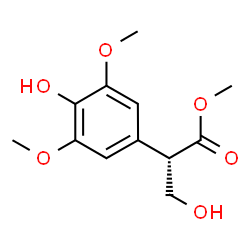 ChemSpider 2D Image | Methyl (2S)-3-hydroxy-2-(4-hydroxy-3,5-dimethoxyphenyl)propanoate | C12H16O6