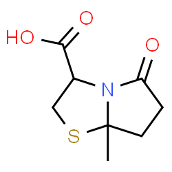 ChemSpider 2D Image | 7a-Methyl-5-oxohexahydropyrrolo[2,1-b][1,3]thiazole-3-carboxylic acid | C8H11NO3S