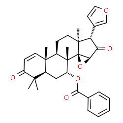 ChemSpider 2D Image | 7-deacetyl-7-benzoylepoxyazadiradione | C33H36O6