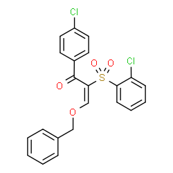 ChemSpider 2D Image | (2E)-3-(Benzyloxy)-1-(4-chlorophenyl)-2-[(2-chlorophenyl)sulfonyl]-2-propen-1-one | C22H16Cl2O4S