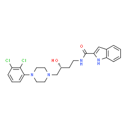 ChemSpider 2D Image | N-{(3R)-4-[4-(2,3-Dichlorophenyl)-1-piperazinyl]-3-hydroxybutyl}-1H-indole-2-carboxamide | C23H26Cl2N4O2