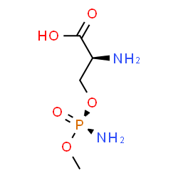 ChemSpider 2D Image | O-[(S)-Amino(methoxy)phosphoryl]-L-serine | C4H11N2O5P