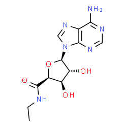 ChemSpider 2D Image | (2S,3R,4R,5R)-5-(6-Amino-9H-purin-9-yl)-N-ethyl-3,4-dihydroxytetrahydro-2-furancarboxamide | C12H16N6O4