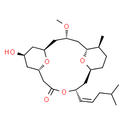 ChemSpider 2D Image | (1R,3S,5S,7S,9S,13R,15S,18S)-7-Hydroxy-3-methoxy-18-methyl-13-[(1Z)-4-methyl-1-penten-1-yl]-12,19,20-trioxatricyclo[13.3.1.1~5,9~]icosan-11-one | C25H42O6