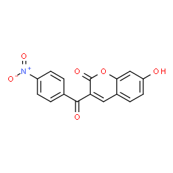 ChemSpider 2D Image | 7-Hydroxy-3-(4-nitrobenzoyl)-2H-chromen-2-one | C16H9NO6