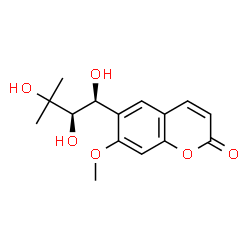 ChemSpider 2D Image | 7-Methoxy-6-[(1S,2R)-1,2,3-trihydroxy-3-methylbutyl]-2H-chromen-2-one | C15H18O6